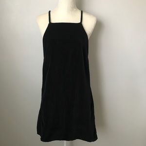 Black velvet dress from Topshop
